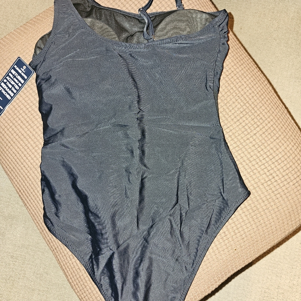 Black Mesh Cutout One-Piece Swimsuit - Women - Picture 5 of 5